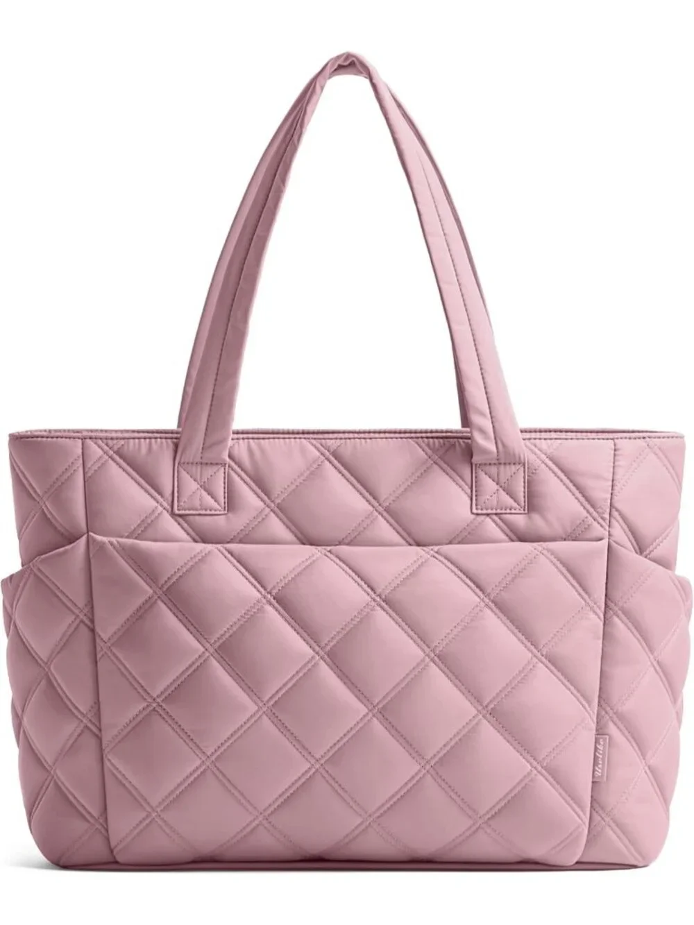 👜Women's Mauve Pink Puffer Tote Bags Lightweight Quilted Work For Travel